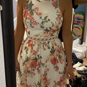 White floral dress